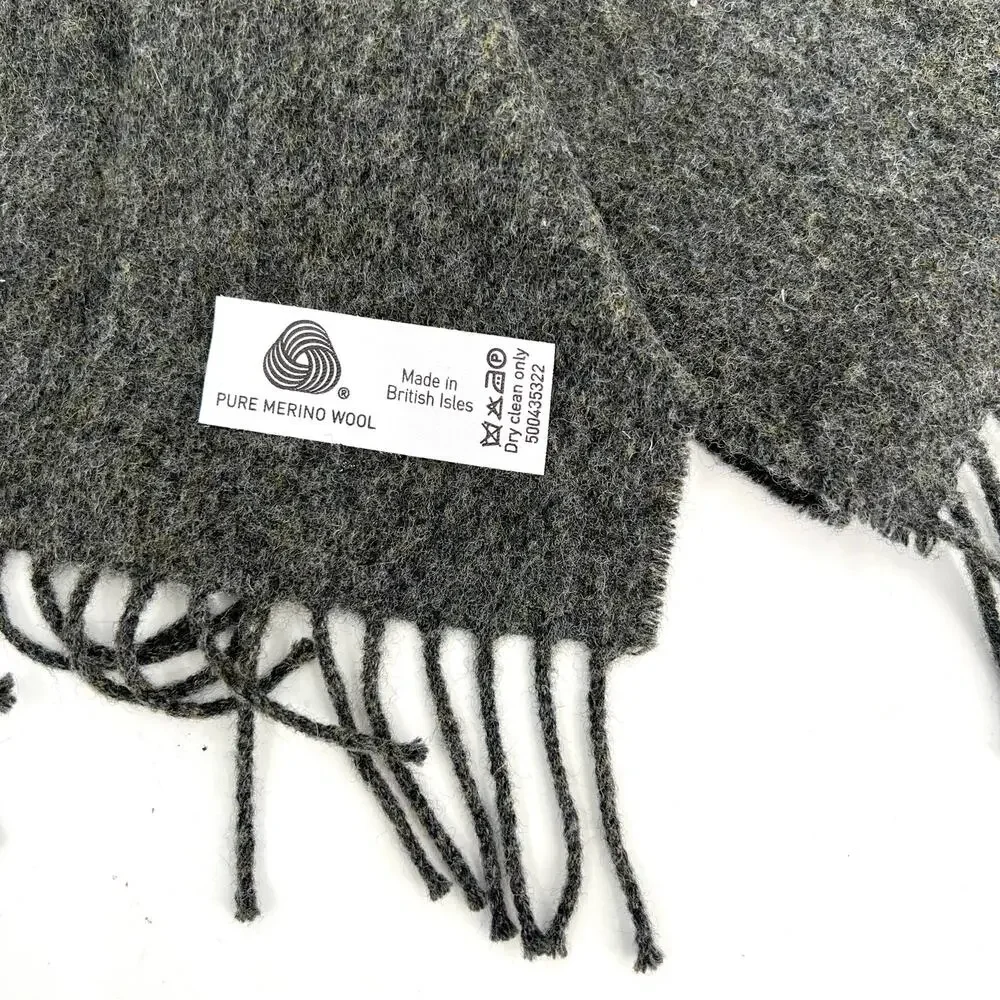 Bronte men’s wool green gray scarves